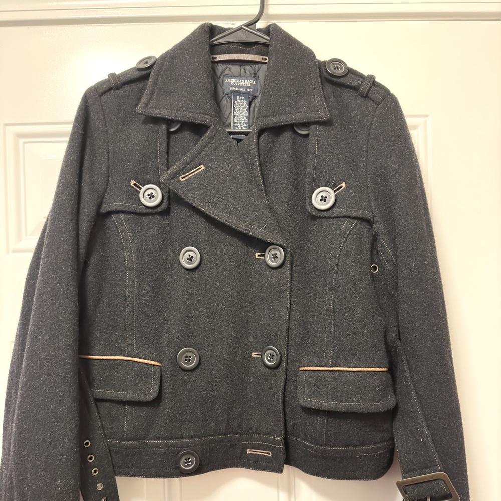 American Eagle size Small Black Pea Coat